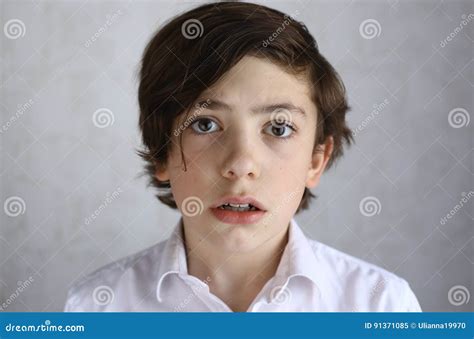 Preteen Boy with Fear Afraid Expression Stock Image - Image of abused ...