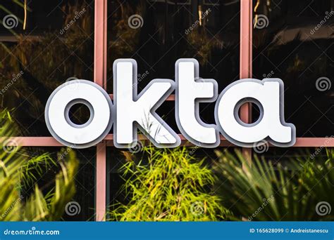 Oct 26 2019 San Francisco Ca Usa Close Up Of Okta Logo At Their