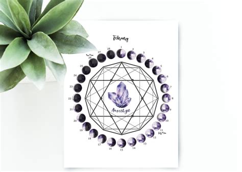 February Moon Calendar Download – Dana Young Jewelry