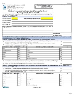 Fillable Online 2022 2023 Feed Inspection Tonnage Fee Rpt Form Xlsx