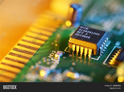 Electronic Chip On Image Photo Free Trial Bigstock