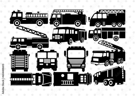 Fire Truck SVG, Fire Truck Silhouette, Truck Svg, Fire Engine Svg ...