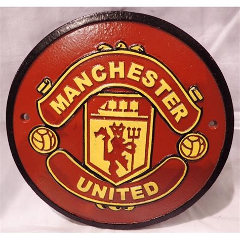 Cast Iron Manchester United Football Club Sign D 25 Cm P P Group 1