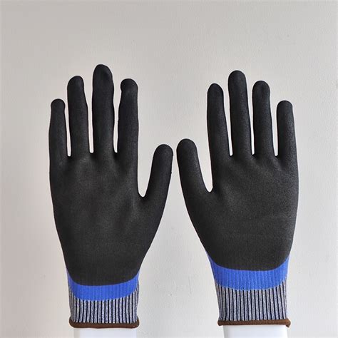 GL 14 13G Anti Cut Level 5 Nitrile Foam Coated Glove