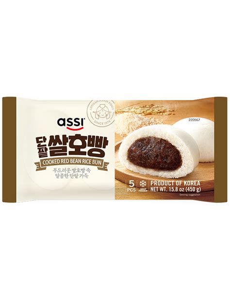 Hopang Cooked Red Bean Rice Bun 5pcs 450g