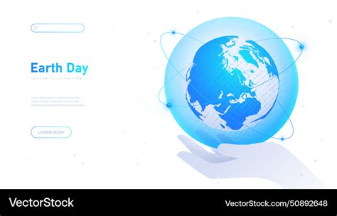 Earth day white poster Royalty Free Vector Image