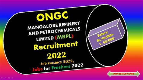 Government Jobs Ongc Mrpl Recruitment Freshers Job Jobs