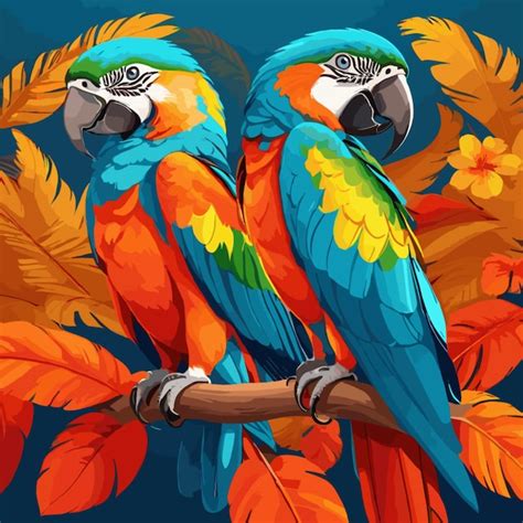 Premium Vector Macaw Vector Background