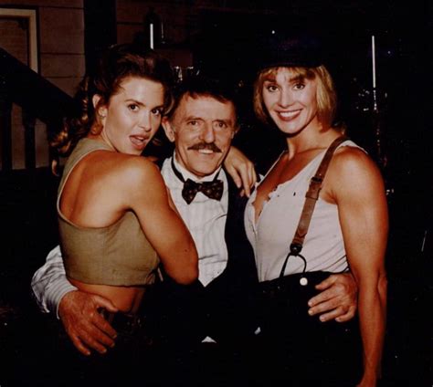 Actor John Astin With Bodybuilding Sisters Cameo Kneuer And Corinna
