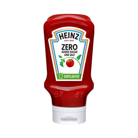 Keczup Heinz 425g KETCHUP ZERO Bez Dodatku Soli I Cukru 400ml