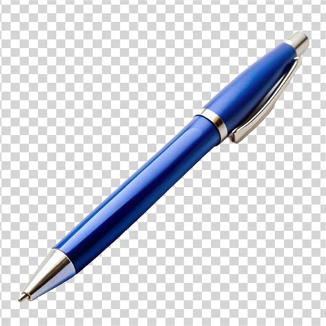 Premium PSD A Blue Pen Isolated On Transparent Background