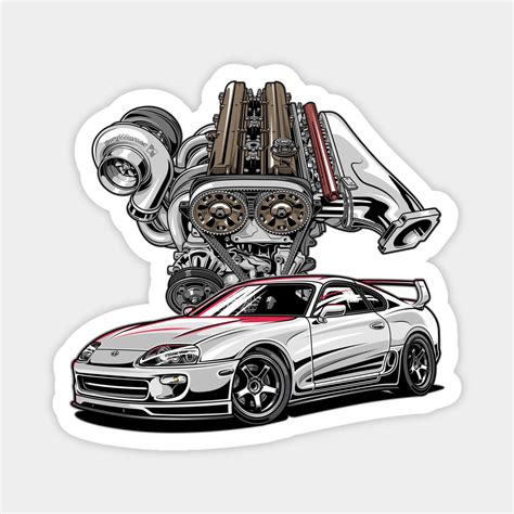 Supra 2jz Magnet | Custom Toyota Supra 2jz-gte mkiv Magnets