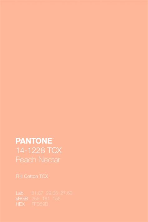 Pantone Tcx Peach Nectar Pantone Colour Palettes Spring