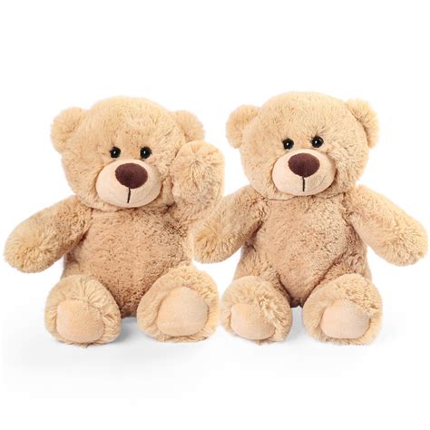 Lotfancy Set Of 2 10 Teddy Bear Stuffed Animals Soft Plush Toy