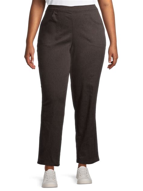 Just My Size Women’s Plus Size Pull-On Stretch Woven Pants, Also in Petite - Walmart.com