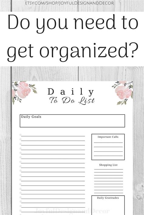 Daily Planner Printable Daily To Do List Editable To Do Etsy