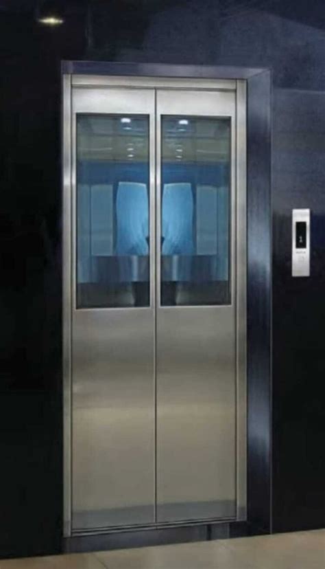 Ideal Stainless Steel Ss Center Opening Passenger Elevator With Machine Room Maximum Speed 2