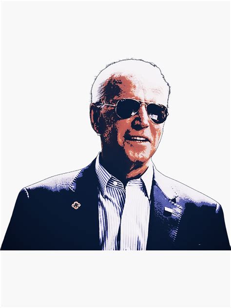 Joe Biden Sunglasses Sticker Sticker For Sale By Cutlerbryant Redbubble