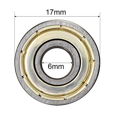 Snapklik Uxcell 606ZZ Deep Groove Ball Bearing Double Shield 606