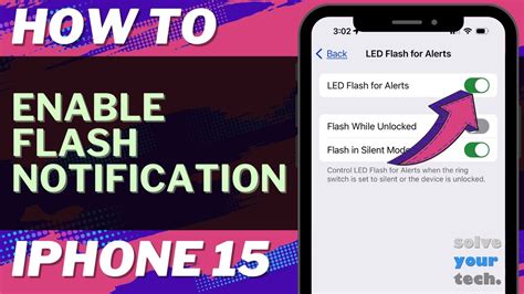 How To Enable Flash Notification On IPhone 15 YouTube