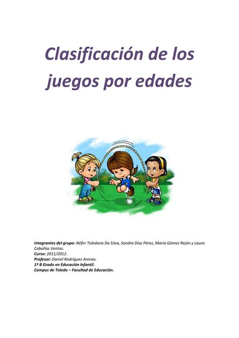 Clasificaci N Juegos Por Pdf