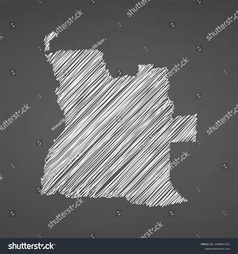 Angola Map Hand Drawn Sketch Vector Concept Royalty Free Stock