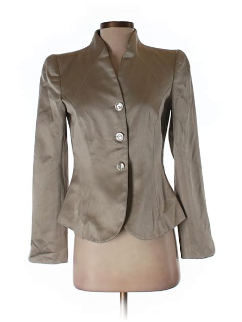 Giorgio Armani Silver Silk Peplum Blazer — Ufo No More