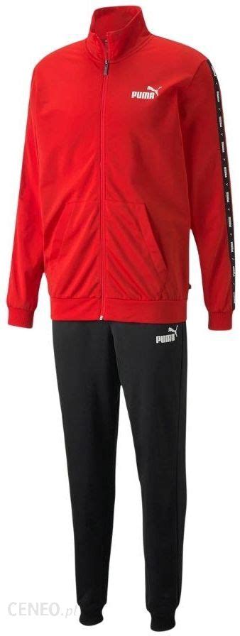 Puma Dres M Ski Tape Poly Suit Cl Czerwono Czarny Ceny I