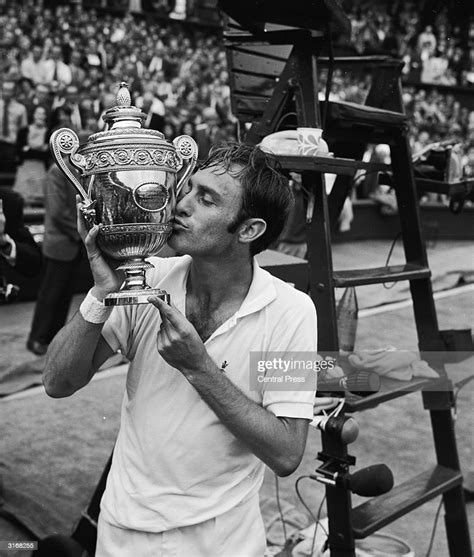 Australian Tennis Player John Newcombe Kisses The Mens Singles News