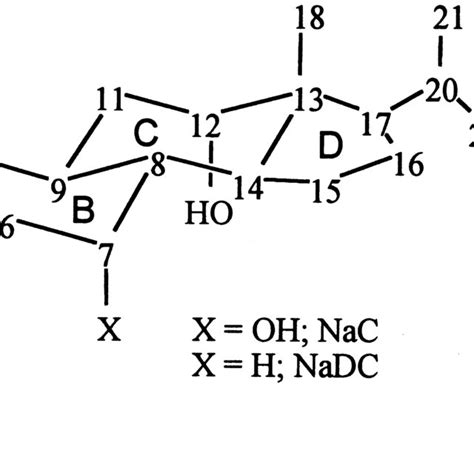 Structures Of Sodium Cholate Nac And Sodium Deoxycholate Nadc