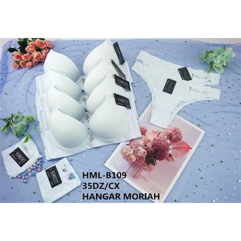 Conjunto Lingerie Calcinha e Sutiã Bojo Branco Shopee Brasil