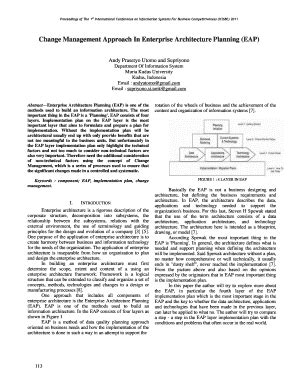 Fillable Online Change Management Approach In Enterprise Architecture