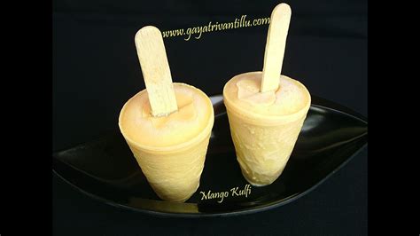 Mango Kulfi Indian Ice Cream Andhra Recipe Youtube