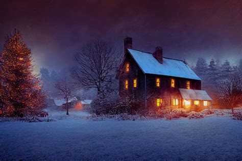 Winter Farmhouse Scenes 1 By Wildwanderingirl On Deviantart