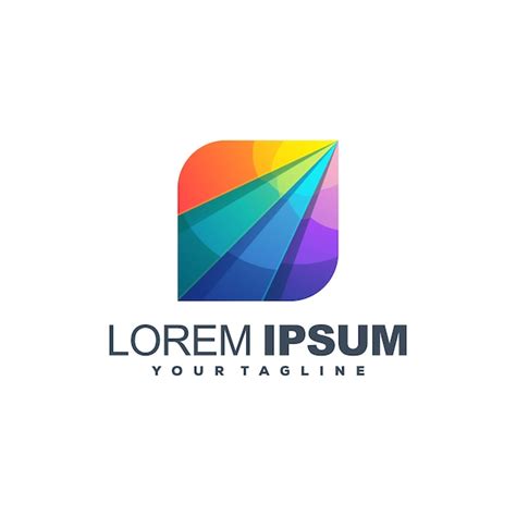 Impresionante Logotipo De Color Degradado Premium Vector Premium