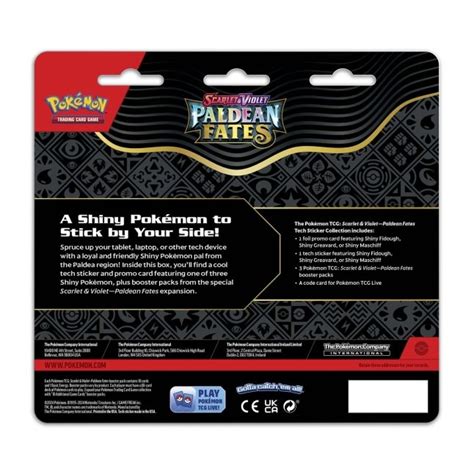 Pokémon TCG: Scarlet & Violet-Paldean Fates Tech Sticker Collection ...