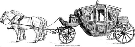 Horse Carriage Sketch Photos and Images | Shutterstock