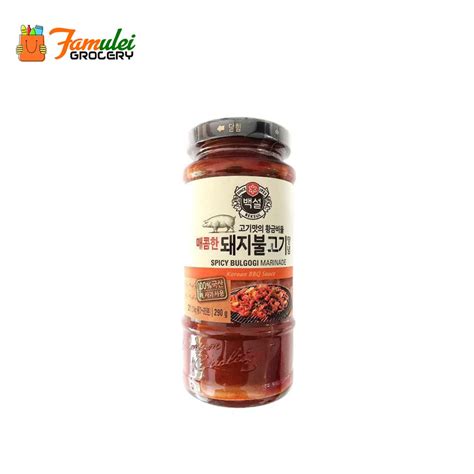 Cj Beksul Korean Bbq Sauce Spicy Bulgogi Galbi For Pork G Shopee