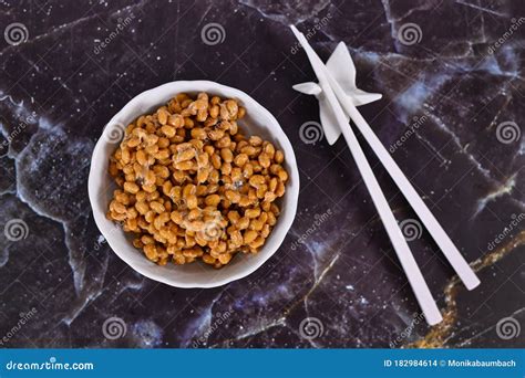 Top View Of Japanese Natto A Traditional Japanese Food Made From