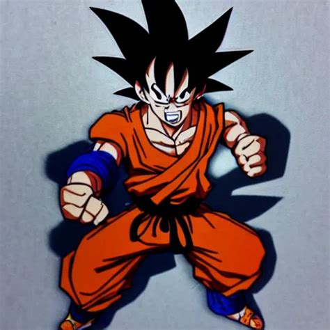 Die Cut Sticker Goku One Piece Style Splatter Paint Stable