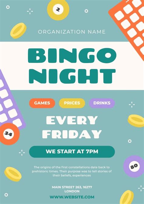 Printable Editable Bingo Flyer Template Descubra A Plataforma De