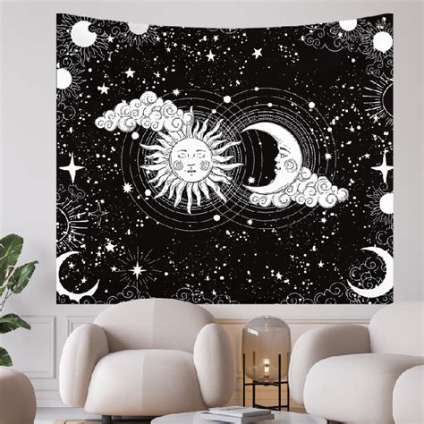 Black & White Sun and Moon - Tapestry – A&I Family Wholesale