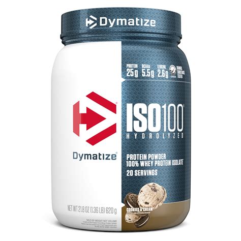 Dymatize Iso100 Hydrolyzed Whey Isolate Protein Powder Cookies And Cream