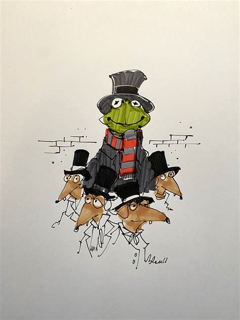 Kermit/Cratchit (original) — Brandon Campbell ILLUSTRATION