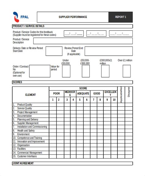 FREE 12 Sample Supplier Evaluation Forms In PDF MS Word Excel