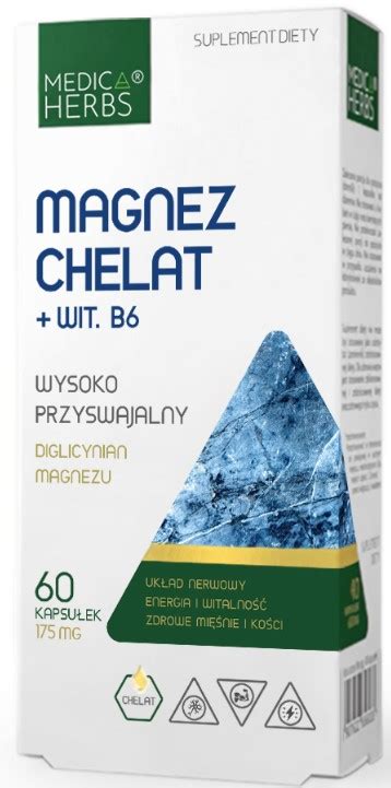 Medica Herbs Magnez Chelat Witamina B6 60kapsułek 14218622813 Allegro pl