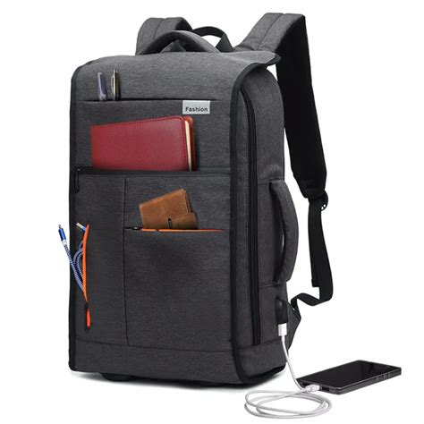 Slim Business Laptop Backpack Travel Bag Computer Bag with USB Charging Port fits up to 15.6 ...