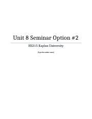 Unit Seminar Option Docx Unit Seminar Option Hs Kaplan