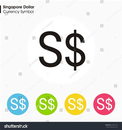 Singapore Dollar Sign Iconmoney Symbol Vector Stock Vector (Royalty ...