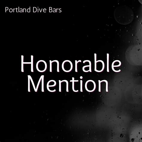 Honorable Mention - Portland Dive Bars